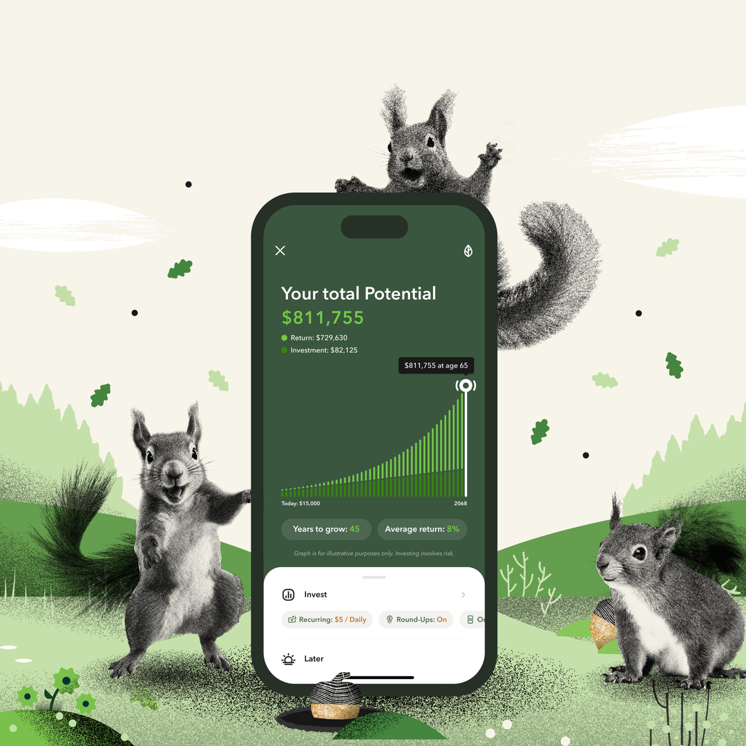 Image of Acorns is a saving and investing app that millions use to give their money a chance to grow.